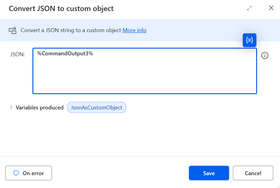 Convert JSON